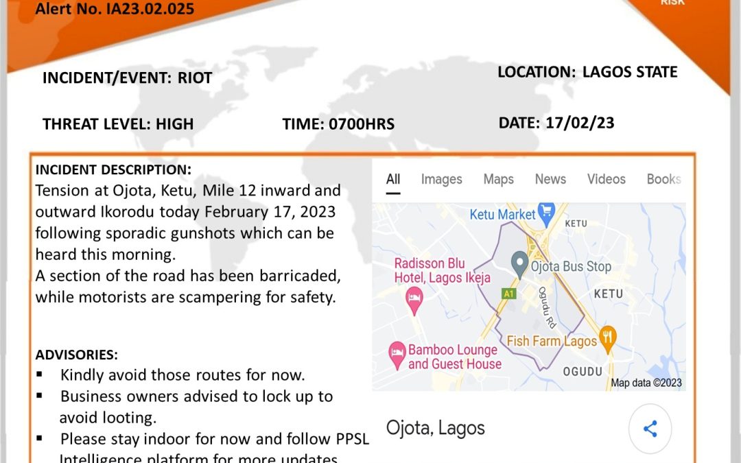 Ongoing Civil unrest at Ketu, Ojota and Mile 12, Lagos State.